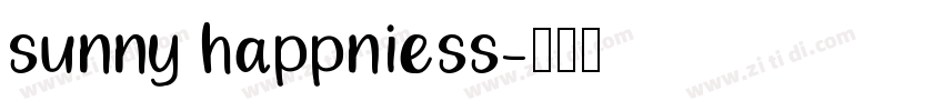 sunny happniess字体转换